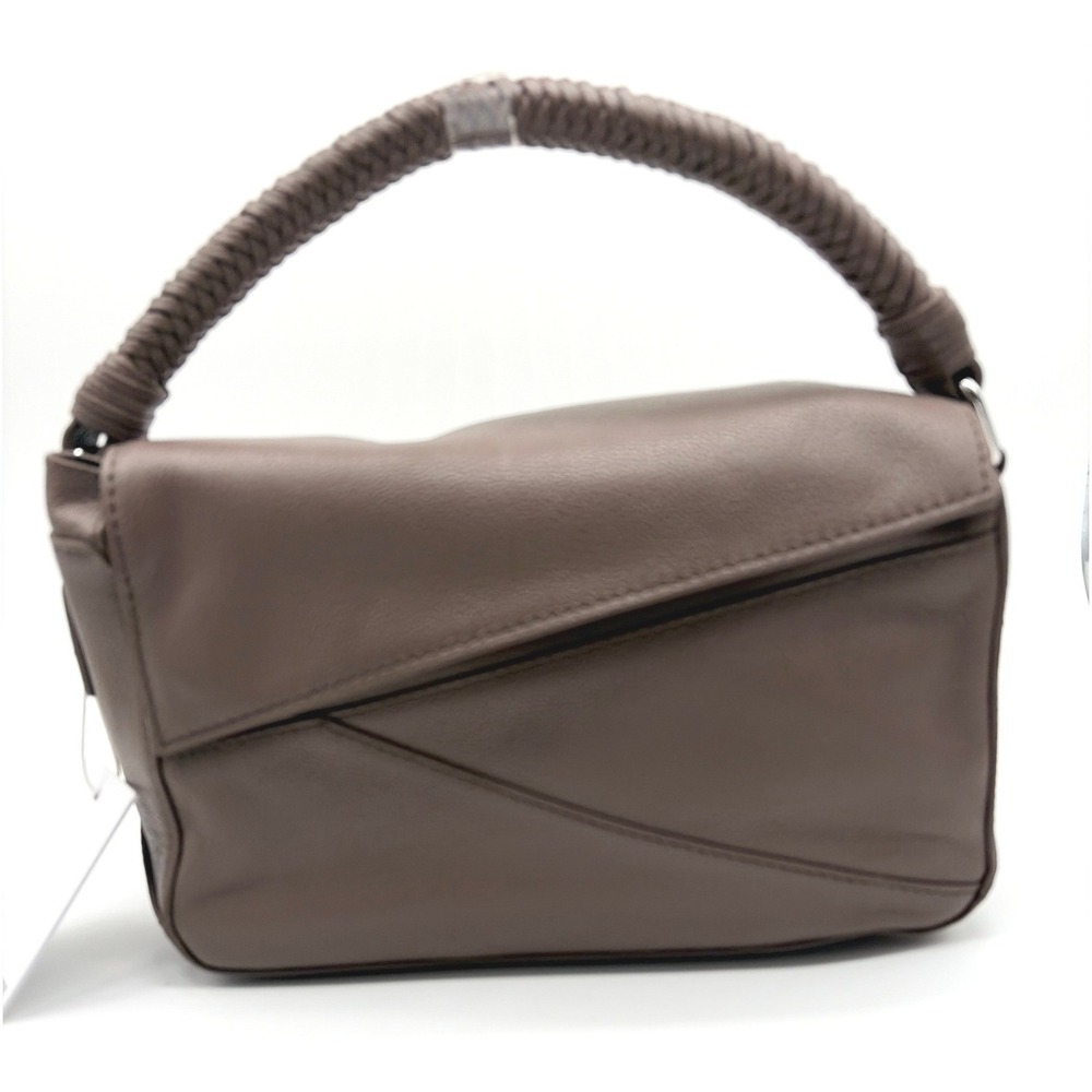 Walter Baker Jagger Crossbody Leather Geometric‎ Flap Handbag Braided Handle NWT